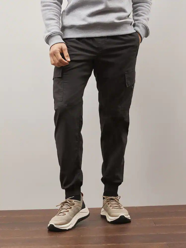 Charcoal Grey Regular Cargo Trousers